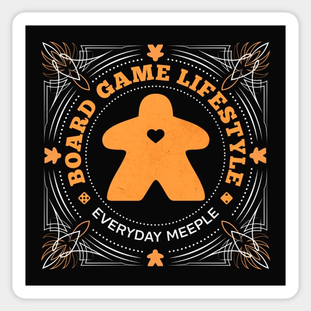 Board Game Lifestyle - Pinstripes Sticker by east coast meeple